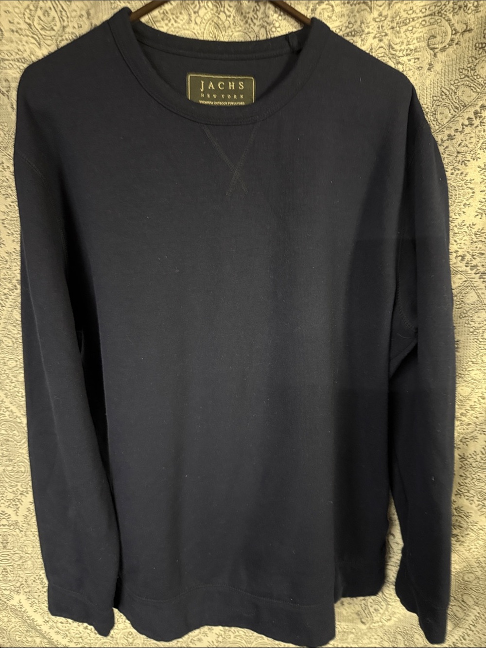 Jach’s New York Men's Navy Crewneck Sweater - Large